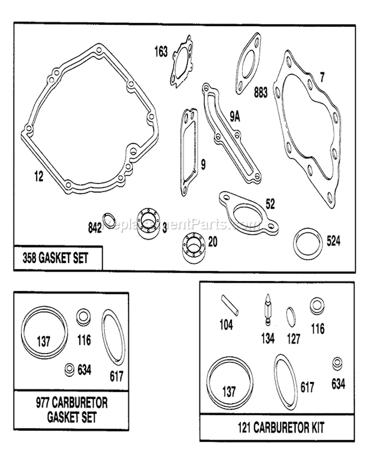 Page K Diagram and Parts List for 20443 6900001-6999999 - 1996 Toro Lawn Mower