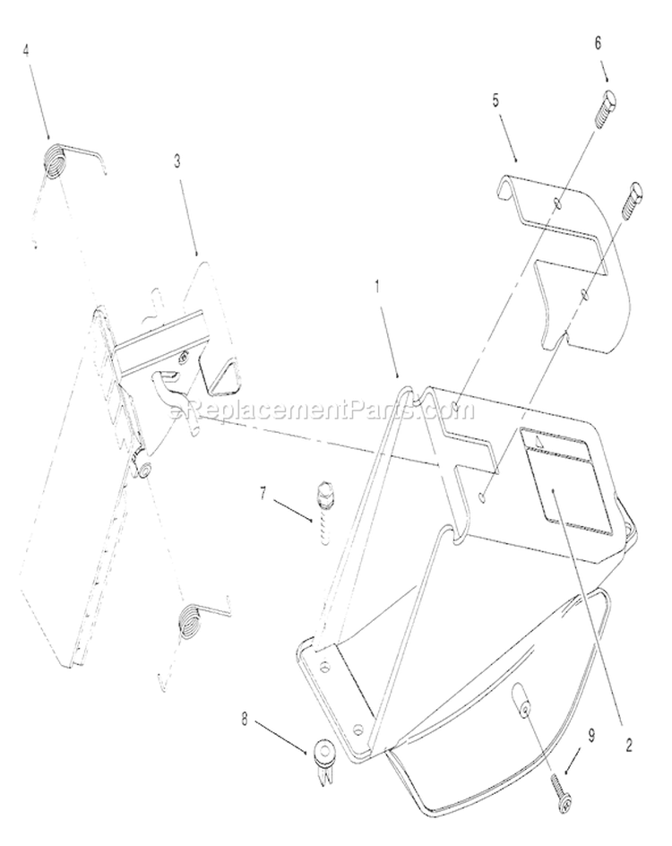 Rear Bagging Ass-Y (model No. 20453 Only) (cont.) Diagram and Parts List for 20453 6900001-6999999 - 1996 Toro Lawn Mower
