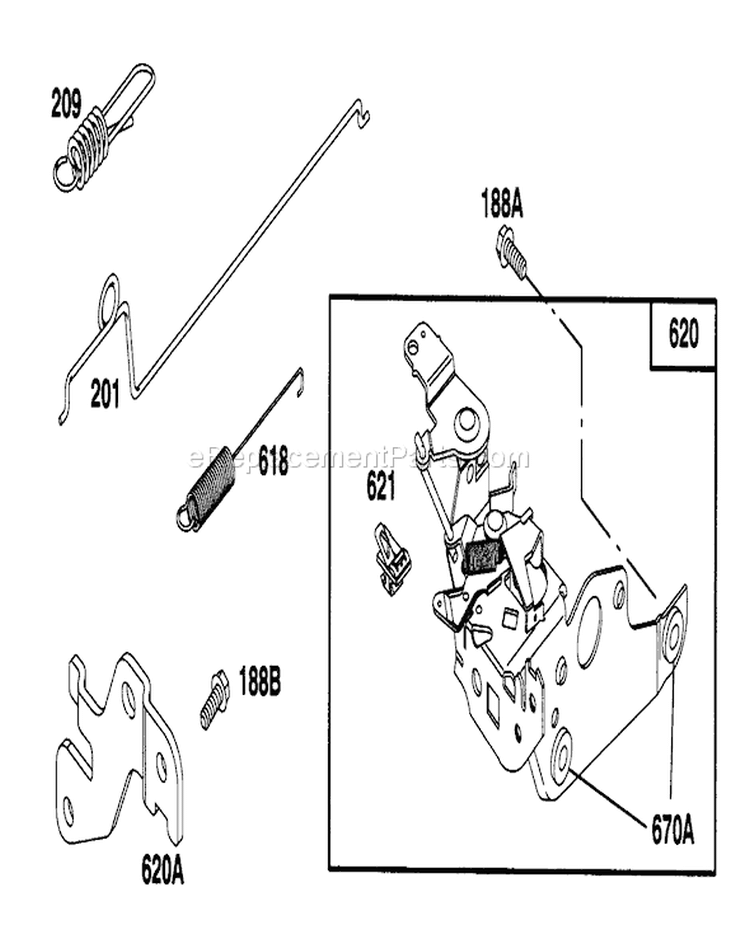 Page F Diagram and Parts List for 20443 6900001-6999999 - 1996 Toro Lawn Mower