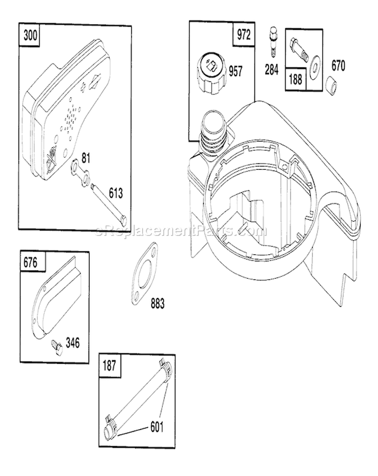 Page J Diagram and Parts List for 20444 6900001-6999999 - 1996 Toro Lawn Mower