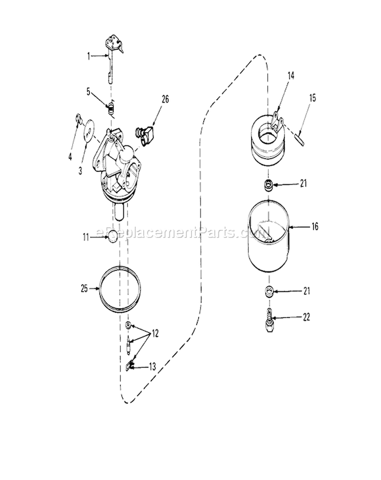 Carburetor No. 631831 Diagram and Parts List for 20456 6000001-6999999 - 1976 Toro Lawn Mower