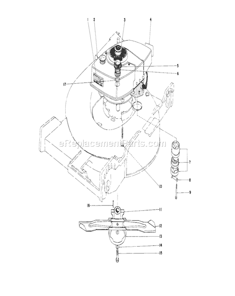 Engine Assembly Diagram and Parts List for 20456 6000001-6999999 - 1976 Toro Lawn Mower