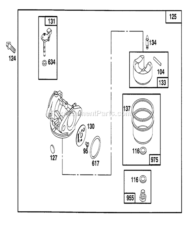 Page V Diagram and Parts List for 20463 6900001-6999999 - 1996 Toro Lawn Mower