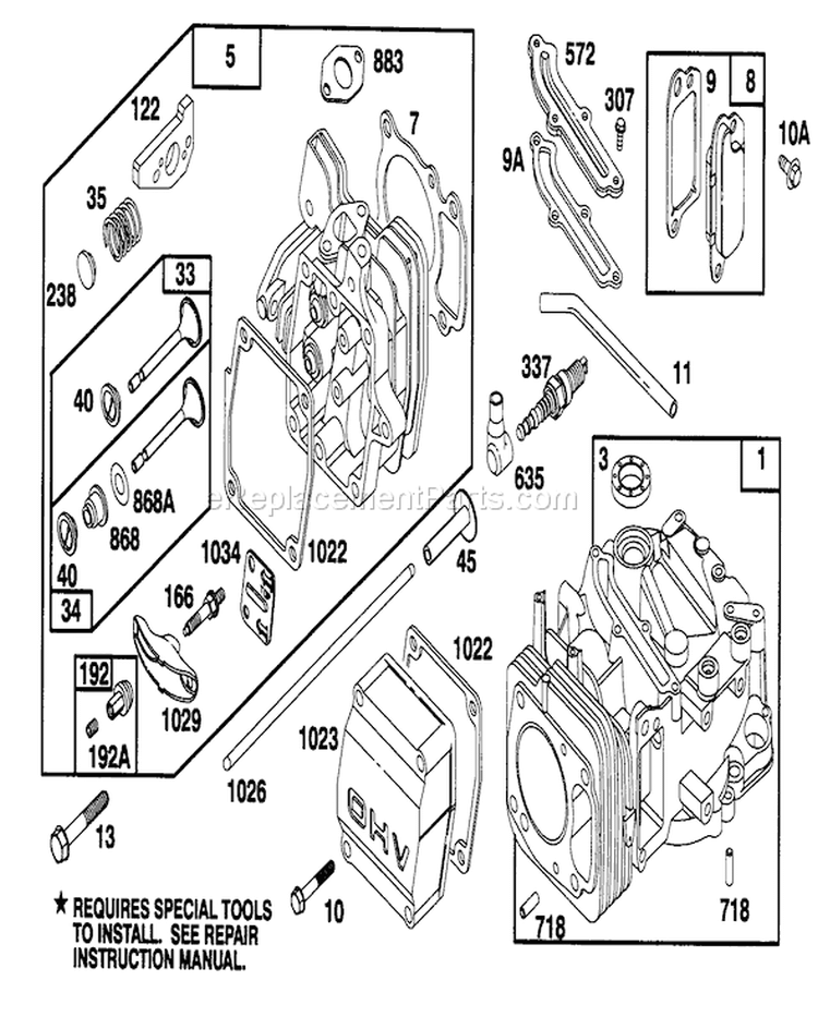 Engine Gts 150 Model 97772-0118-02 Diagram and Parts List for 20464 5900001-5999999 - 1995 Toro Lawn Mower