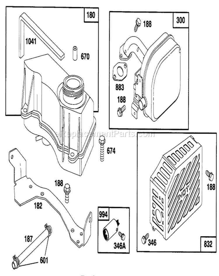 Page D Diagram and Parts List for 20464 5900001-5999999 - 1995 Toro Lawn Mower