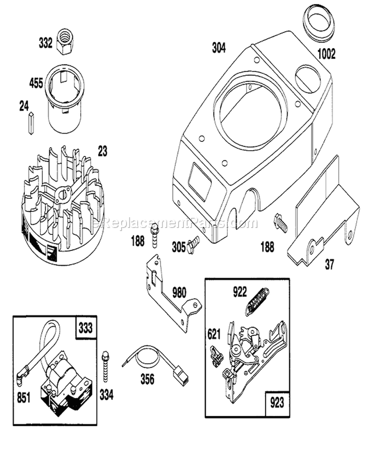 Page H Diagram and Parts List for 20464 5900001-5999999 - 1995 Toro Lawn Mower