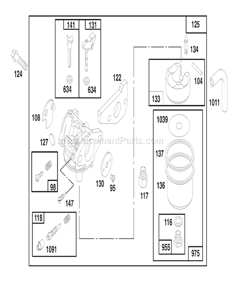 Page D Diagram and Parts List for 20464 6900001-6999999 - 1996 Toro Lawn Mower
