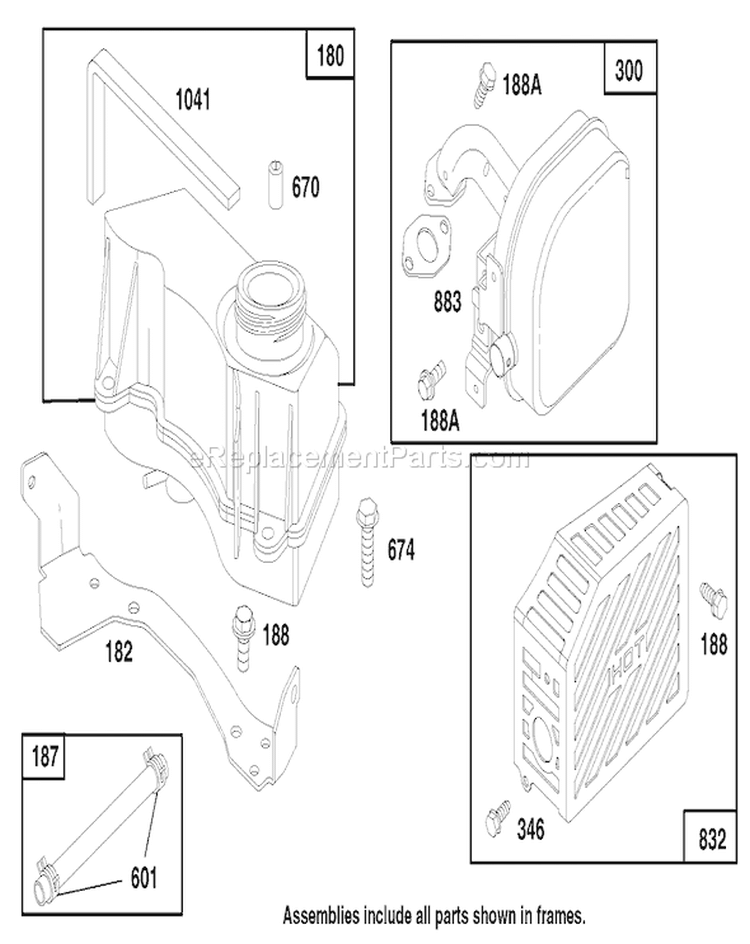 Page H Diagram and Parts List for 20464 7900001-7999999 - 1997 Toro Lawn Mower