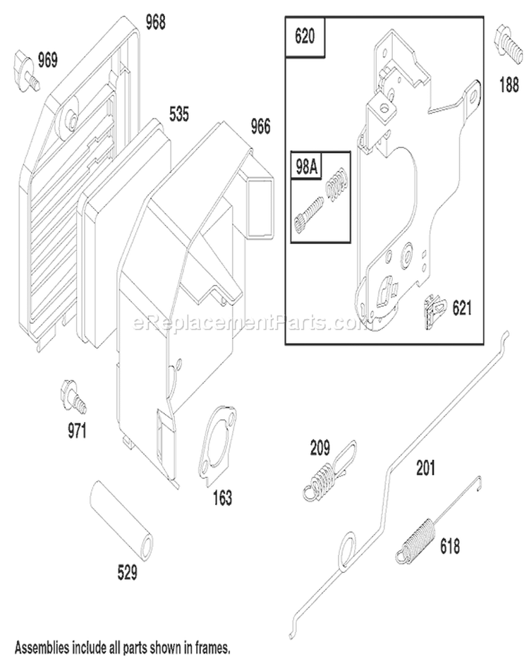 Page F Diagram and Parts List for 20465 790000001-799999999 - 1997 Toro Lawn Mower