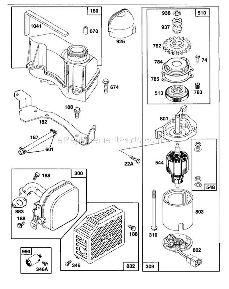 Page AD Diagram and Parts List for 20465 5900001-5999999 - 1995 Toro Lawn Mower
