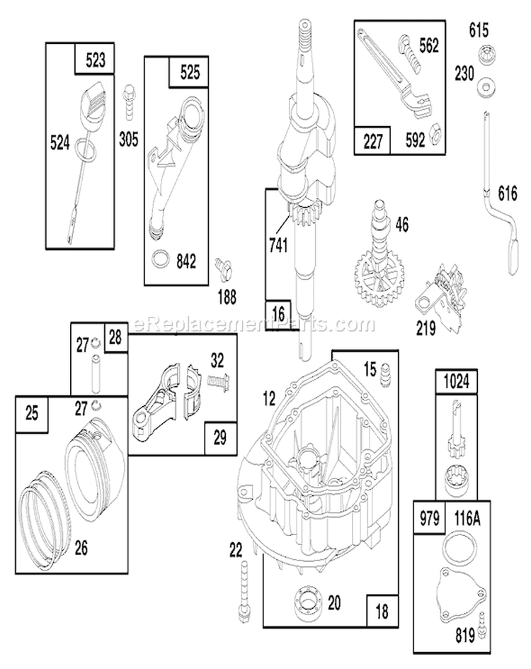 Page M Diagram and Parts List for 20466 6900001-6999999 - 1996 Toro Lawn Mower