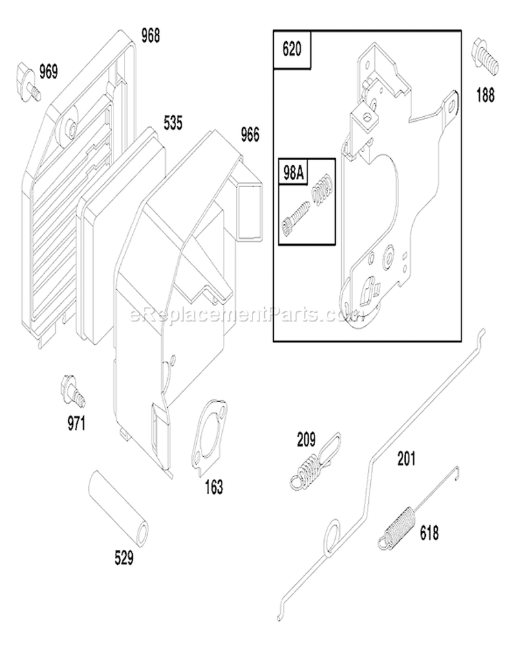Page O Diagram and Parts List for 20466 6900001-6999999 - 1996 Toro Lawn Mower