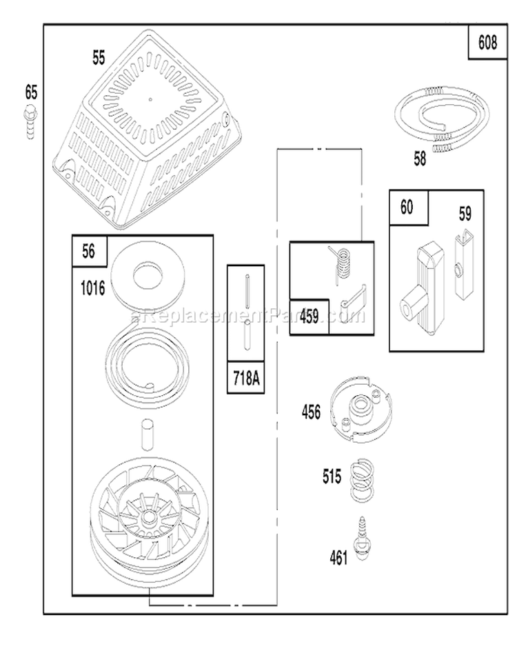 Page P Diagram and Parts List for 20466 6900001-6999999 - 1996 Toro Lawn Mower