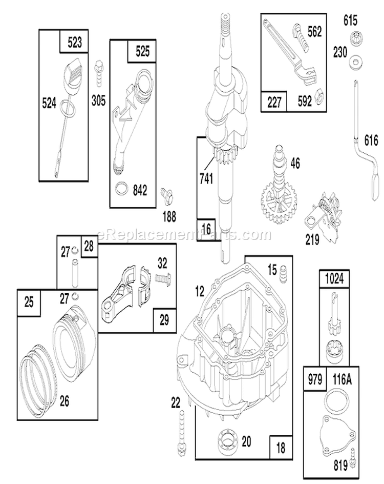 Page D Diagram and Parts List for 20466 6900001-6999999 - 1996 Toro Lawn Mower