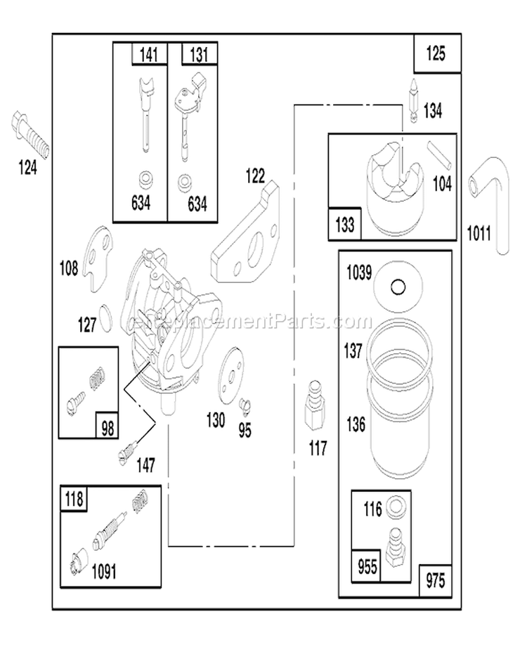 Page E Diagram and Parts List for 20466 6900001-6999999 - 1996 Toro Lawn Mower