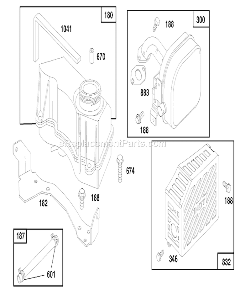 Page I Diagram and Parts List for 20466 6900001-6999999 - 1996 Toro Lawn Mower