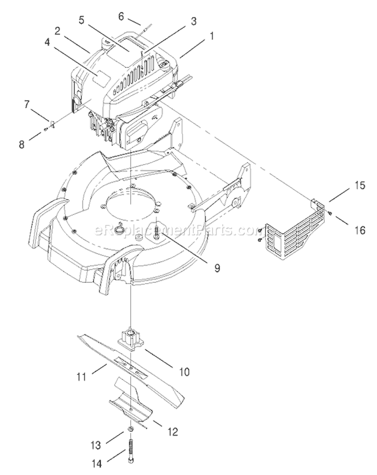 Engine Diagram and Parts List for 20469 7900001-7999999 - 1997 Toro Lawn Mower