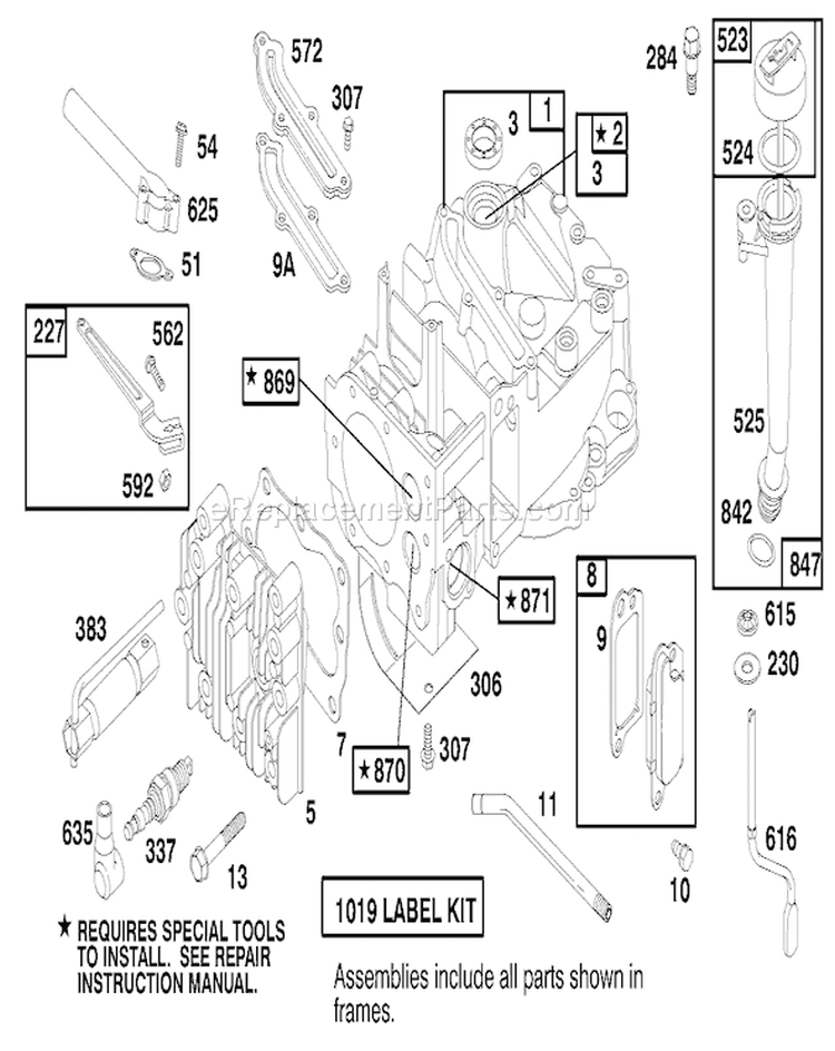 Page B Diagram and Parts List for 20469 7900001-7999999 - 1997 Toro Lawn Mower