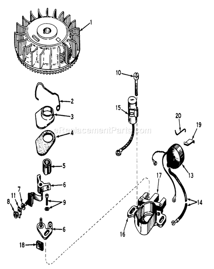 Page L Diagram and Parts List for 20474 5000001-5999999 - 1975 Toro Lawn Mower