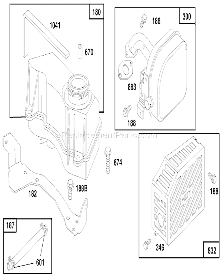 Page T Diagram and Parts List for 20475 6900001-6999999 - 1996 Toro Lawn Mower