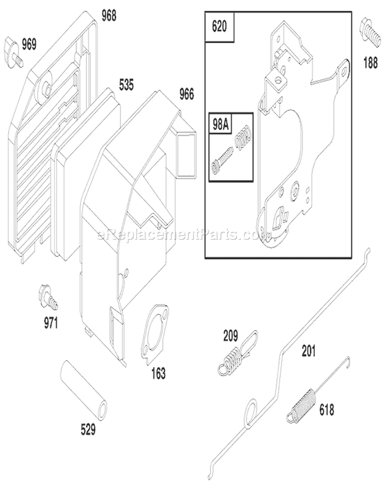 Page G Diagram and Parts List for 20475 6900001-6999999 - 1996 Toro Lawn Mower