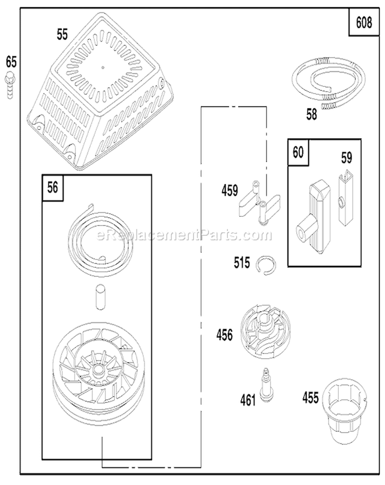 Page I Diagram and Parts List for 20475 6900001-6999999 - 1996 Toro Lawn Mower