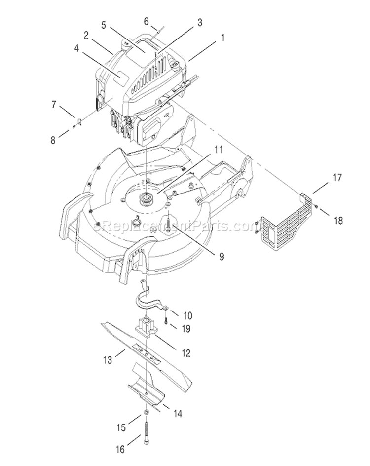 Engine Diagram and Parts List for 20478 7900001-7999999 - 1997 Toro Lawn Mower