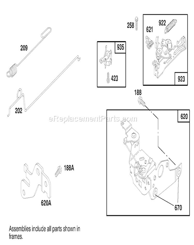 Page D Diagram and Parts List for 20480 7900001-7999999 - 1997 Toro Lawn Mower