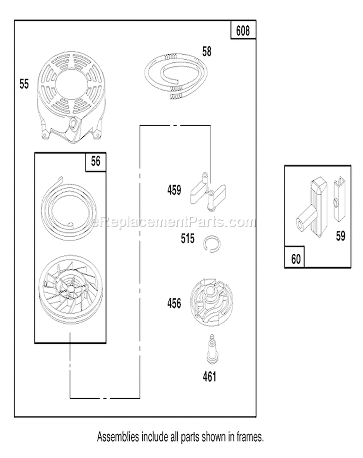 Page H Diagram and Parts List for 20480 7900001-7999999 - 1997 Toro Lawn Mower