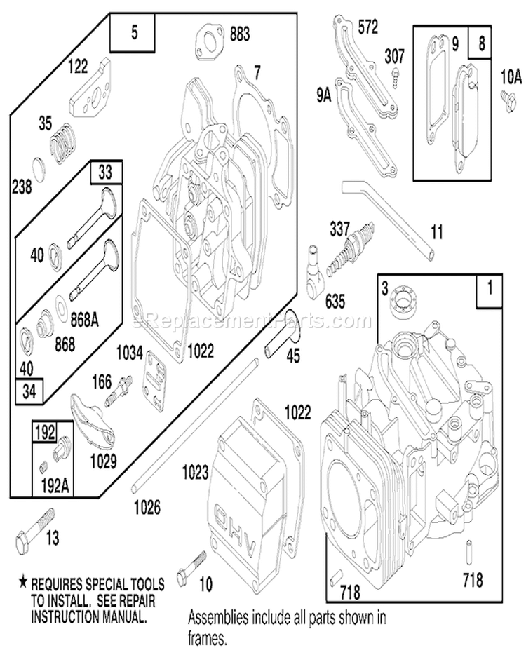 Page B Diagram and Parts List for 20481 7900001-7999999 - 1997 Toro Lawn Mower