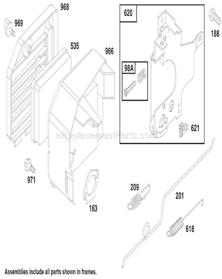 Page E Diagram and Parts List for 20481 7900001-7999999 - 1997 Toro Lawn Mower