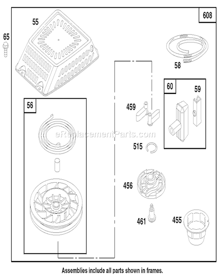 Page D Diagram and Parts List for 20482 790000001-799999999 - 1997 Toro Lawn Mower