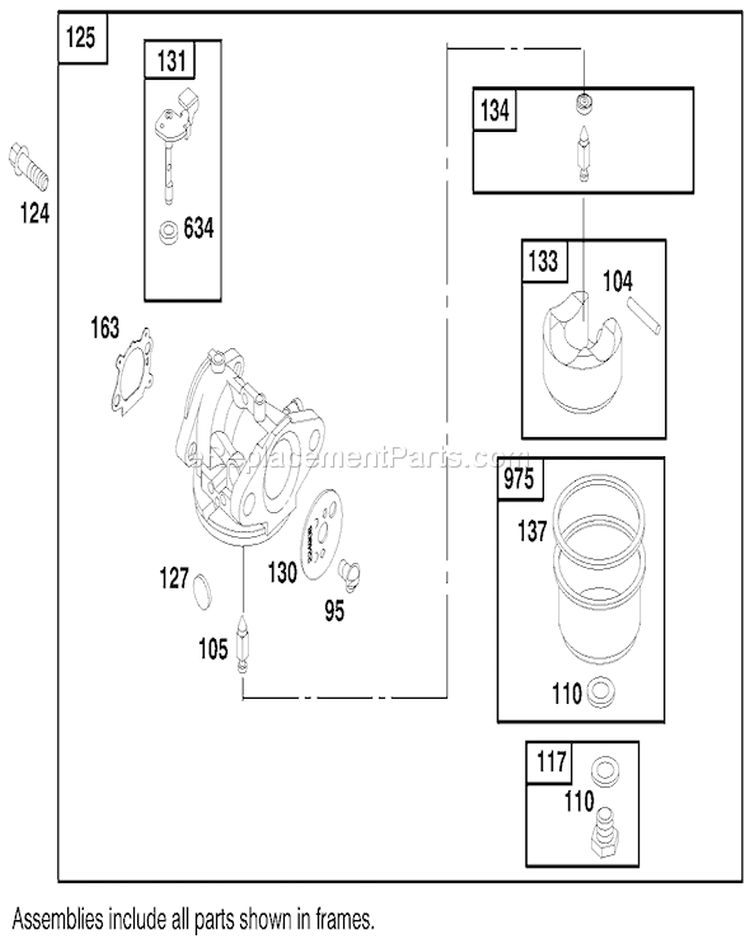 Page E Diagram and Parts List for 20486 8900001-8999999 - 1998 Toro Lawn Mower