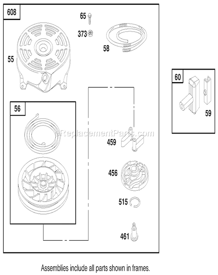 Page I Diagram and Parts List for 20486 8900001-8999999 - 1998 Toro Lawn Mower