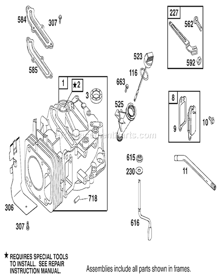 Engine Diagram and Parts List for 20487 200000001-200999999 - 2000 Toro Lawn Mower