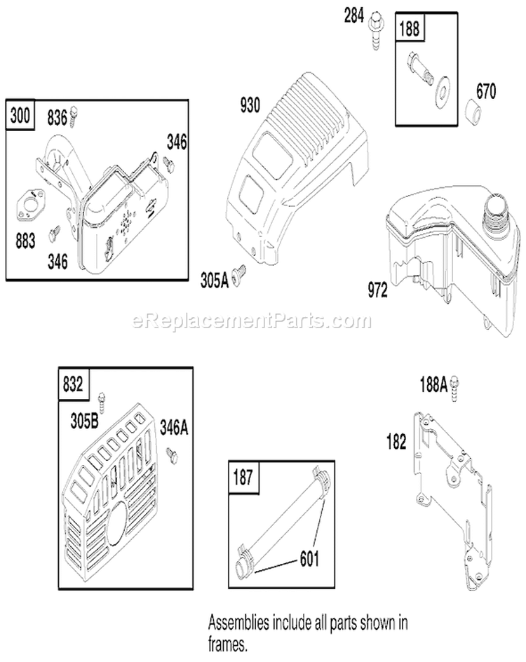 Page G Diagram and Parts List for 20487 8900001-8999999 - 1998 Toro Lawn Mower