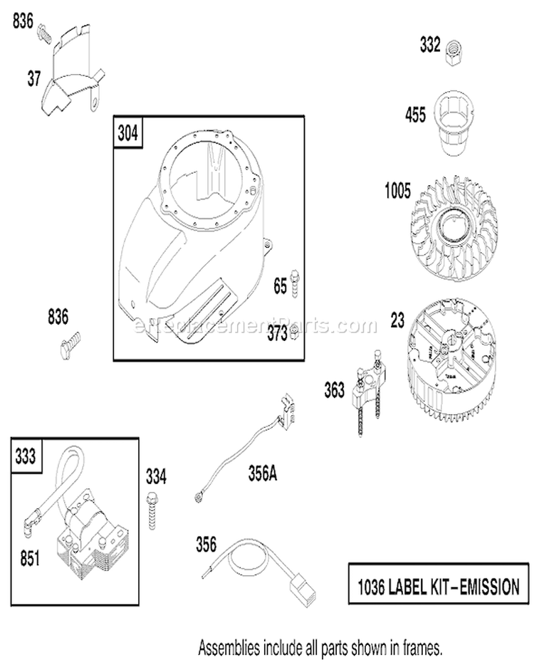 Page H Diagram and Parts List for 20487 8900001-8999999 - 1998 Toro Lawn Mower