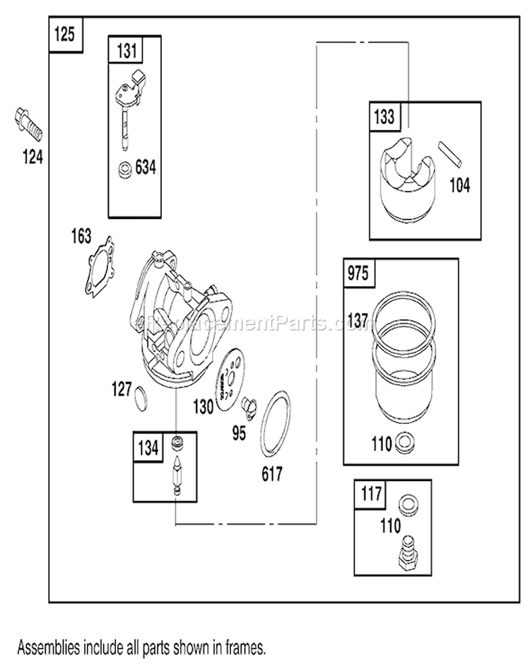 Page F Diagram and Parts List for 20490 8900001-8999999 - 1998 Toro Lawn Mower