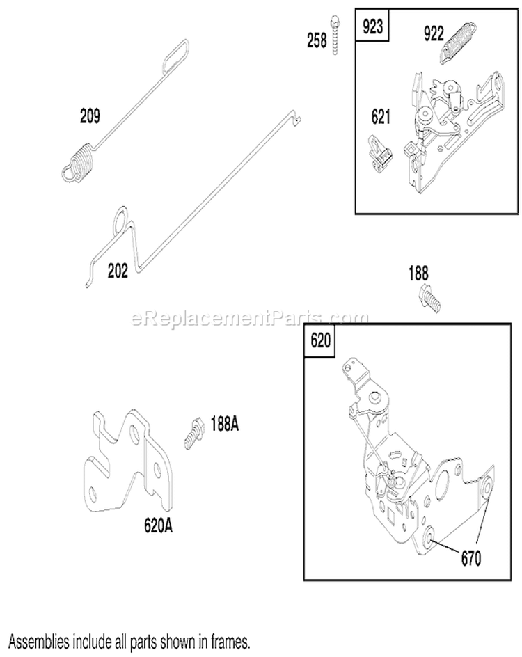 Page F Diagram and Parts List for 20494 8900001-8999999 - 1998 Toro Lawn Mower