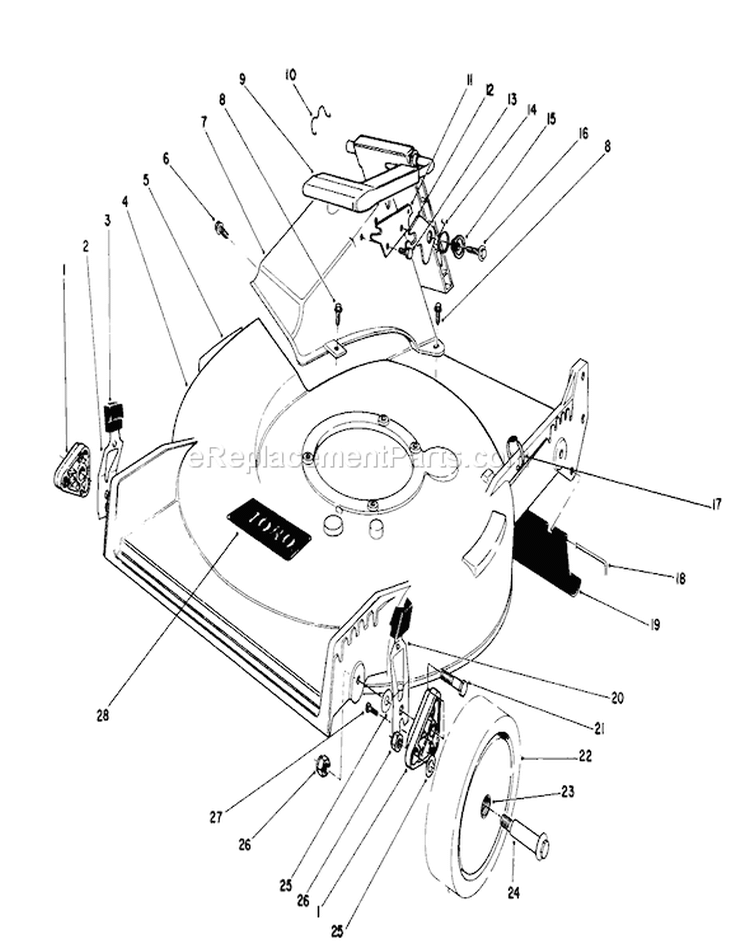 Page G Diagram and Parts List for 20511 9000001-9999999 - 1989 Toro Lawn Mower
