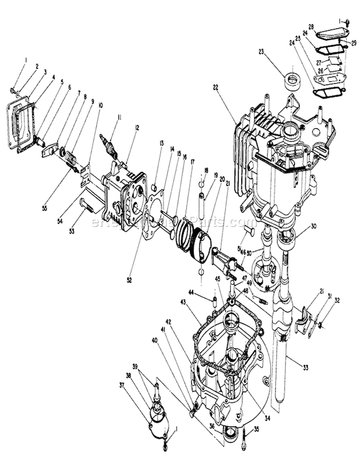 Page D Diagram and Parts List for 20522C 6000001-6999999 - 1986 Toro Lawn Mower