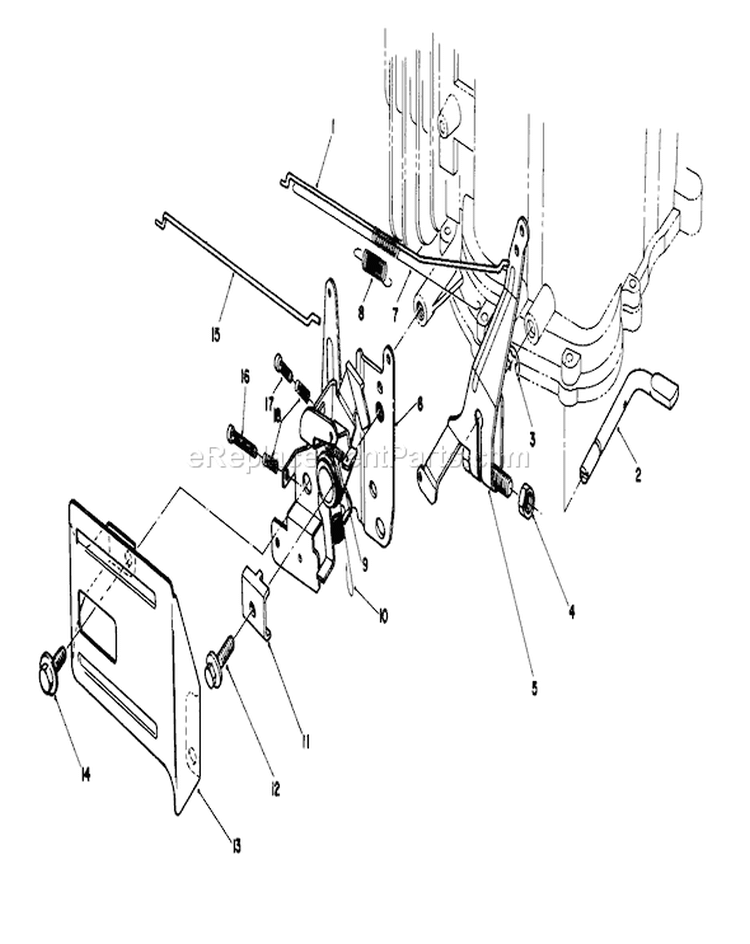 Governor Assembly Diagram and Parts List for 20526 7000001-7999999 - 1987 Toro Lawn Mower