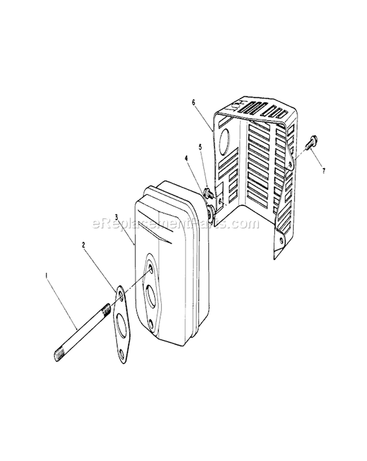 Muffler Assembly Diagram and Parts List for 20526 8000001-8999999 - 1988 Toro Lawn Mower