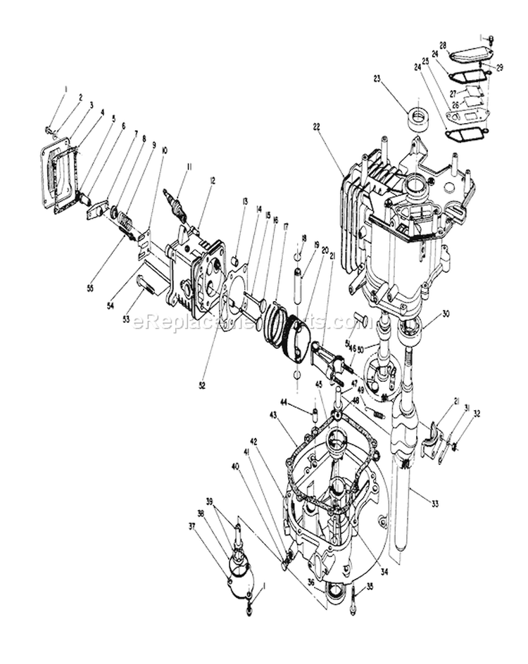 Engine Diagram and Parts List for 20526 8000001-8999999 - 1988 Toro Lawn Mower