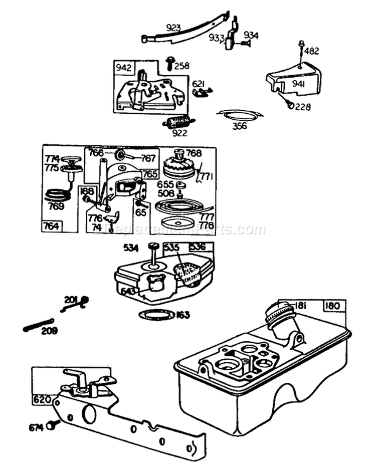 Page D Diagram and Parts List for 20560 3000001-3999999 - 1983 Toro Lawn Mower