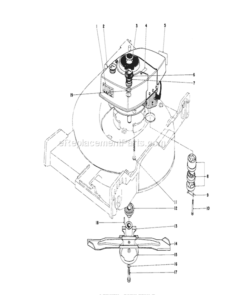 Engine Assembly Diagram and Parts List for 20562 6000001-6999999 - 1976 Toro Lawn Mower