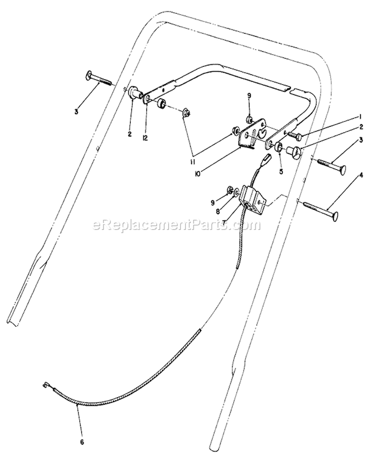 Traction Control Assembly Diagram and Parts List for 20563 0000001-0999999 - 1990 Toro Lawn Mower