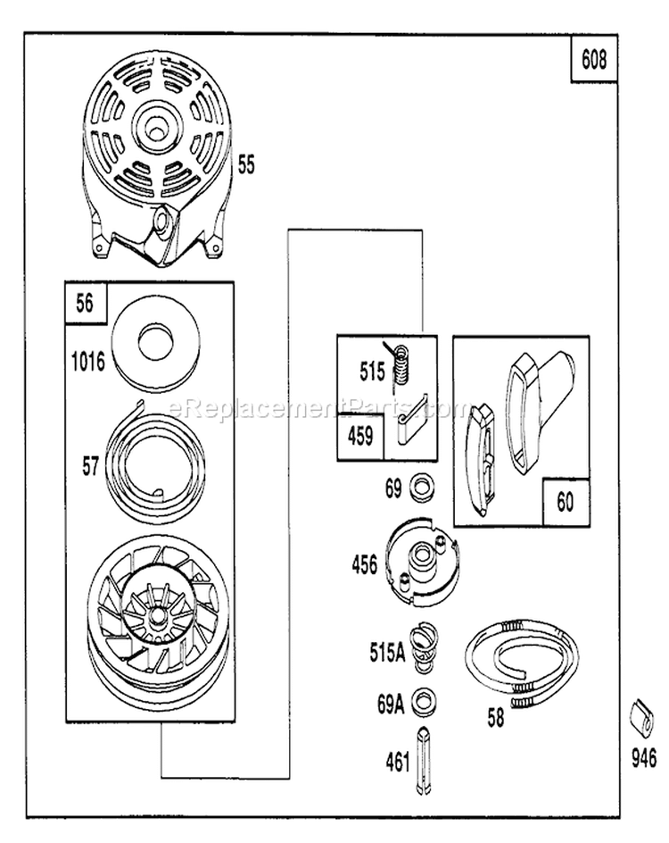 Page F Diagram and Parts List for 20563 1000001-1999999 - 1991 Toro Lawn Mower