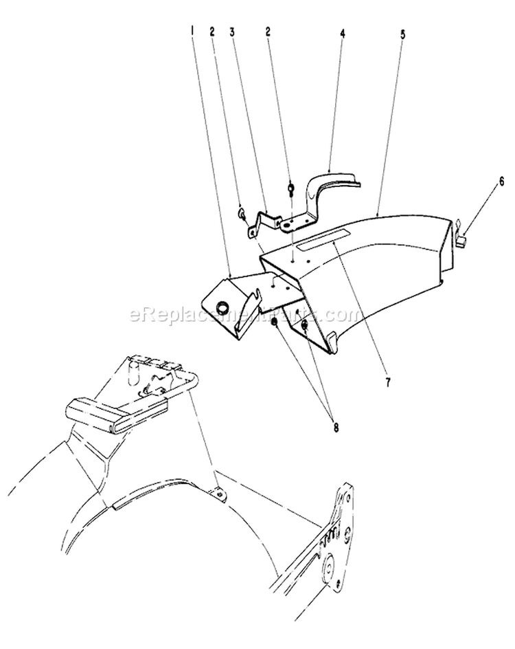 Side Discharge Diagram and Parts List for 20570 3000001-3999999 - 1983 Toro Lawn Mower
