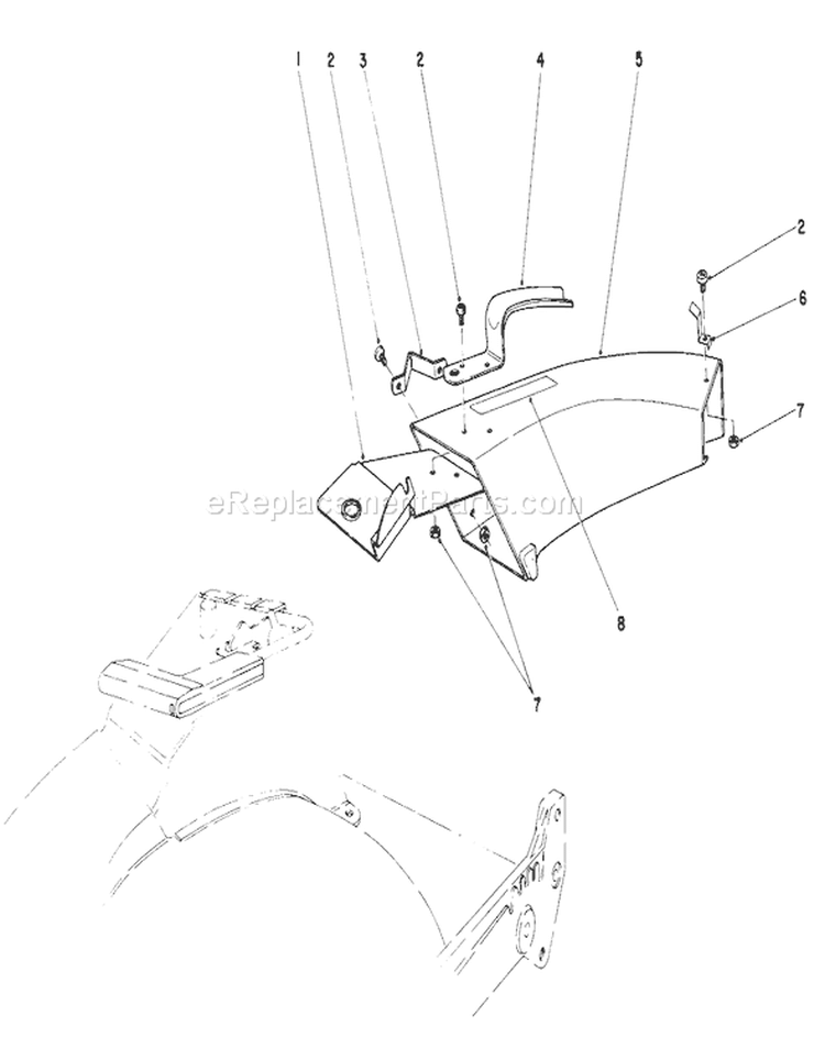 Side Discharge Diagram and Parts List for 20570 5000001-5999999 - 1985 Toro Lawn Mower